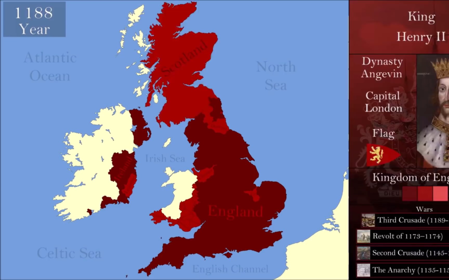 【历史地图】英国𐟇찟‡祎†史地图:每年「Britain」哔哩哔哩bilibili