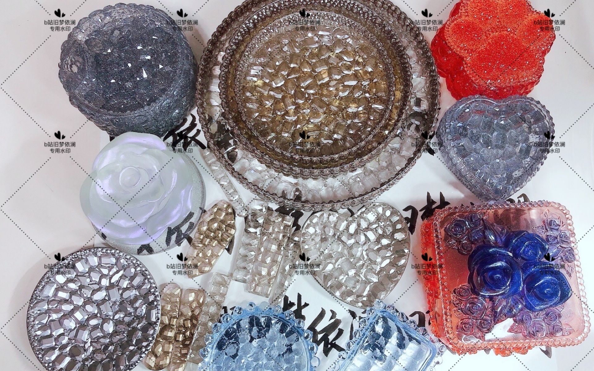 金属质感钻石盘钻石手工翻模脱模