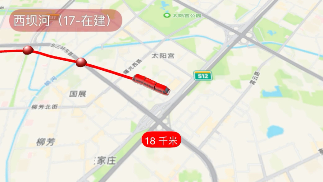 北京地铁12号线线路走向动态图哔哩哔哩bilibili