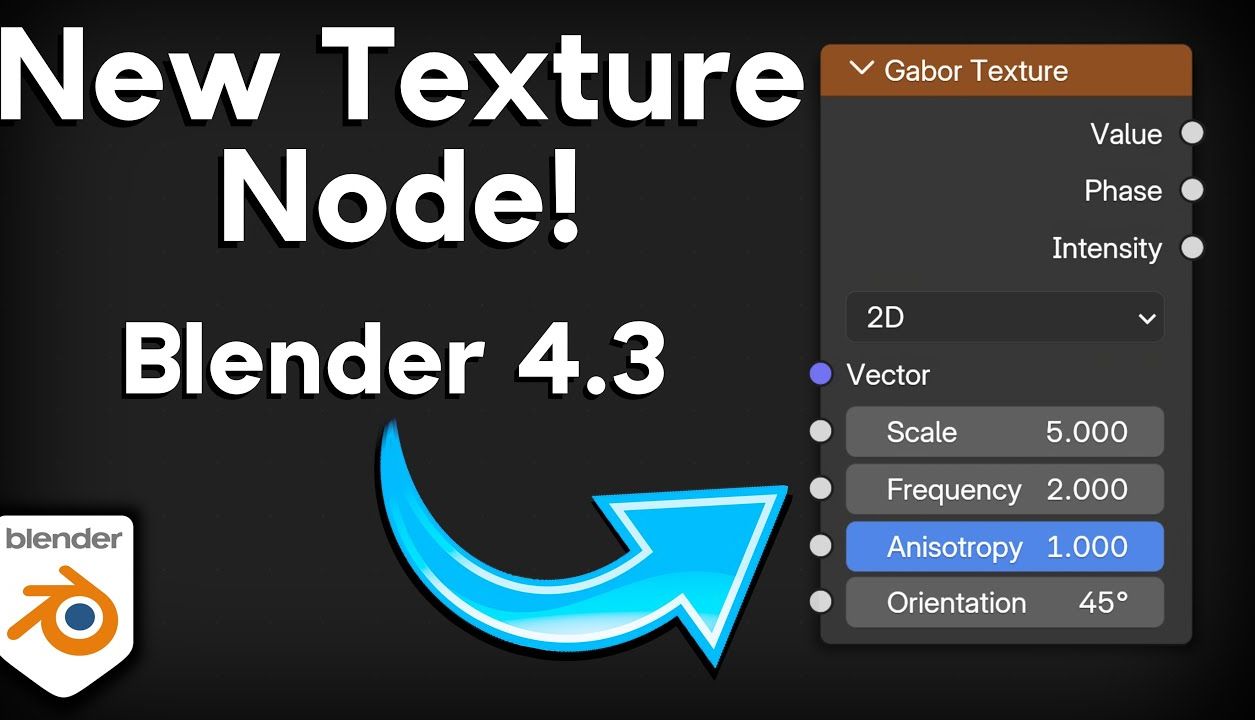 Blender 4.3 中添加了新的 Gabor 纹理节点!哔哩哔哩bilibili