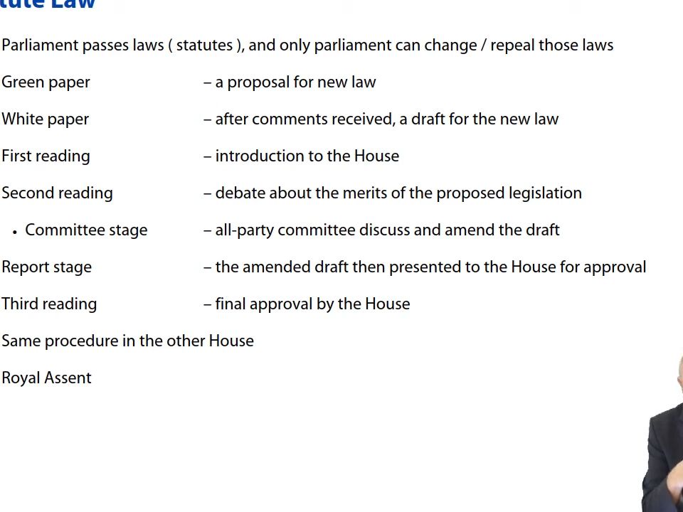 statute law - 你的英语进步神奇,照此方法,精听-跟读-背诵-默写-笔译