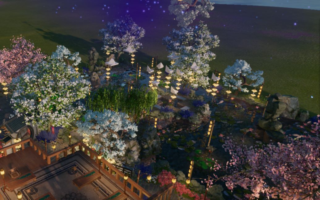 剑网3家园红莲水榭理想还原二哈中师尊的家