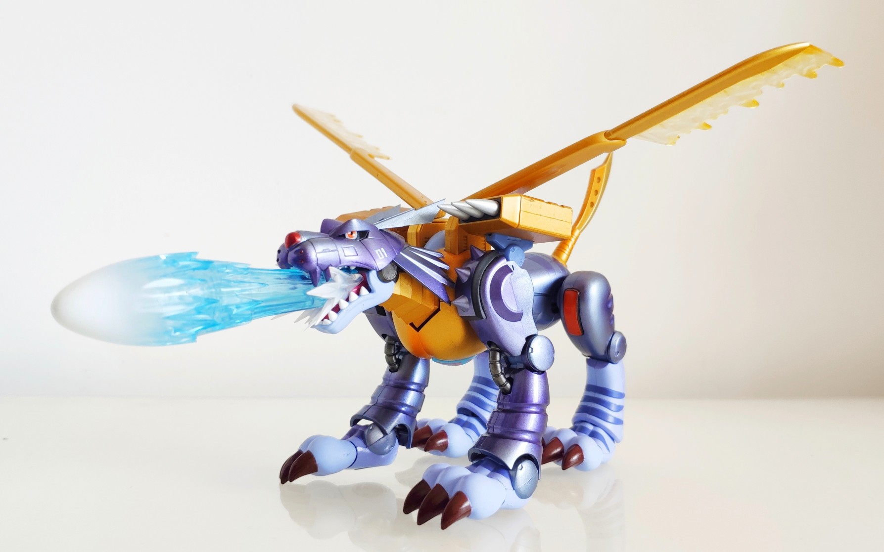 【数码宝贝】万代魂限定钢铁加鲁鲁兽,电镀版超可以