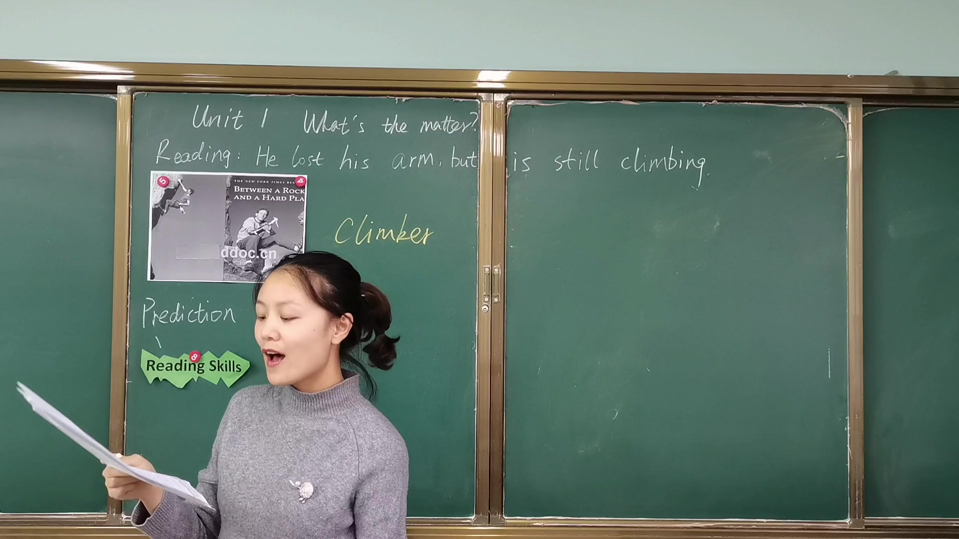 初中阅读片段课 无生试讲 unit1 he lost his arm but is still