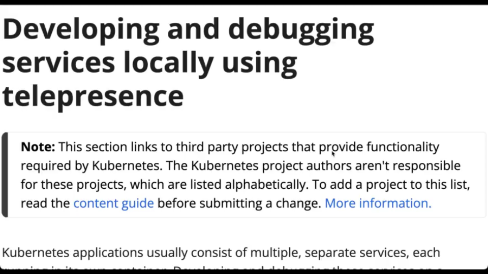 Kubernetes 英文文档130Developing and debugging services locally using telepresence哔哩哔哩bilibili