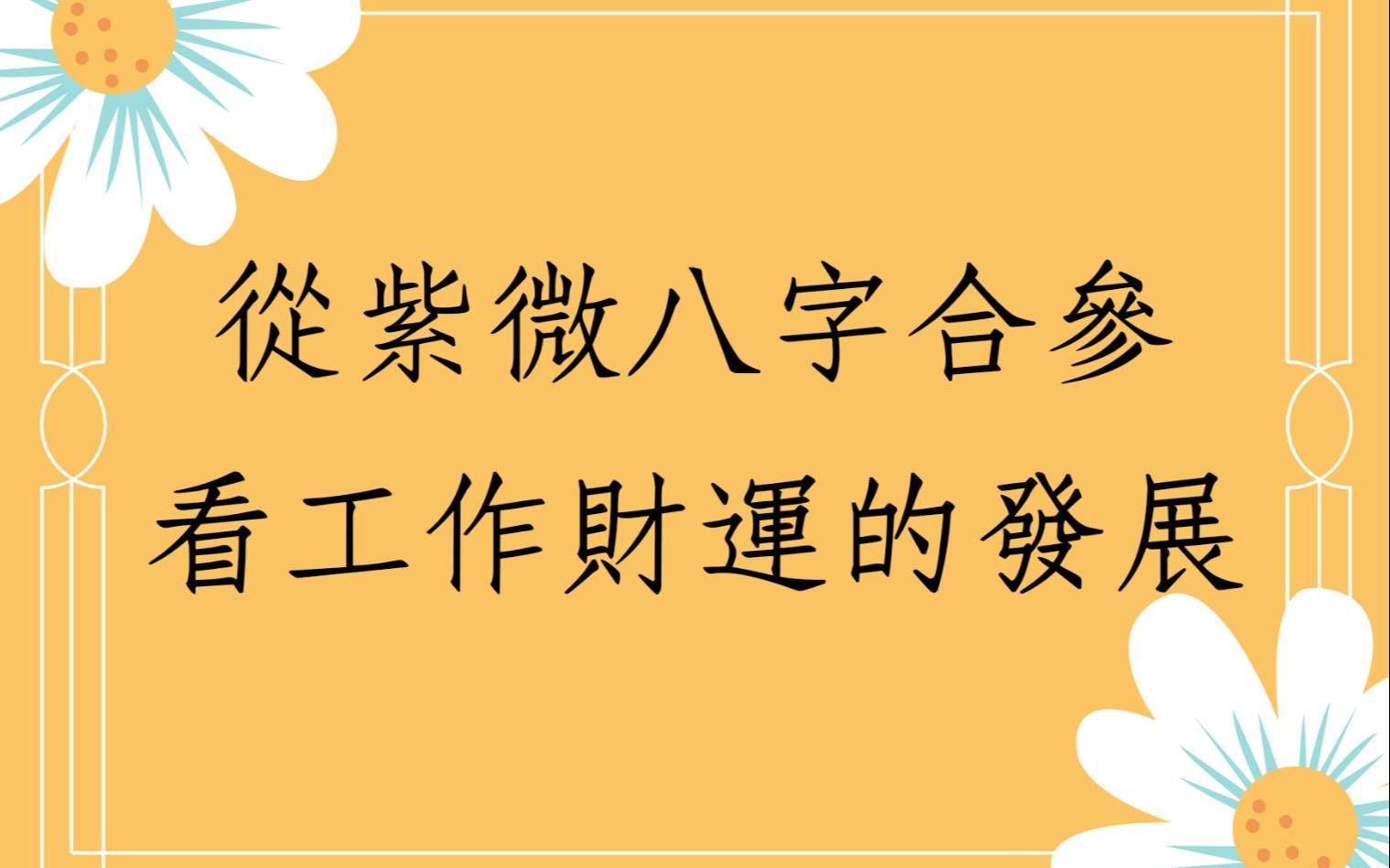 [图]《紫微八字合参1645堂》从紫微八字合参看工作财运的发展(日本)