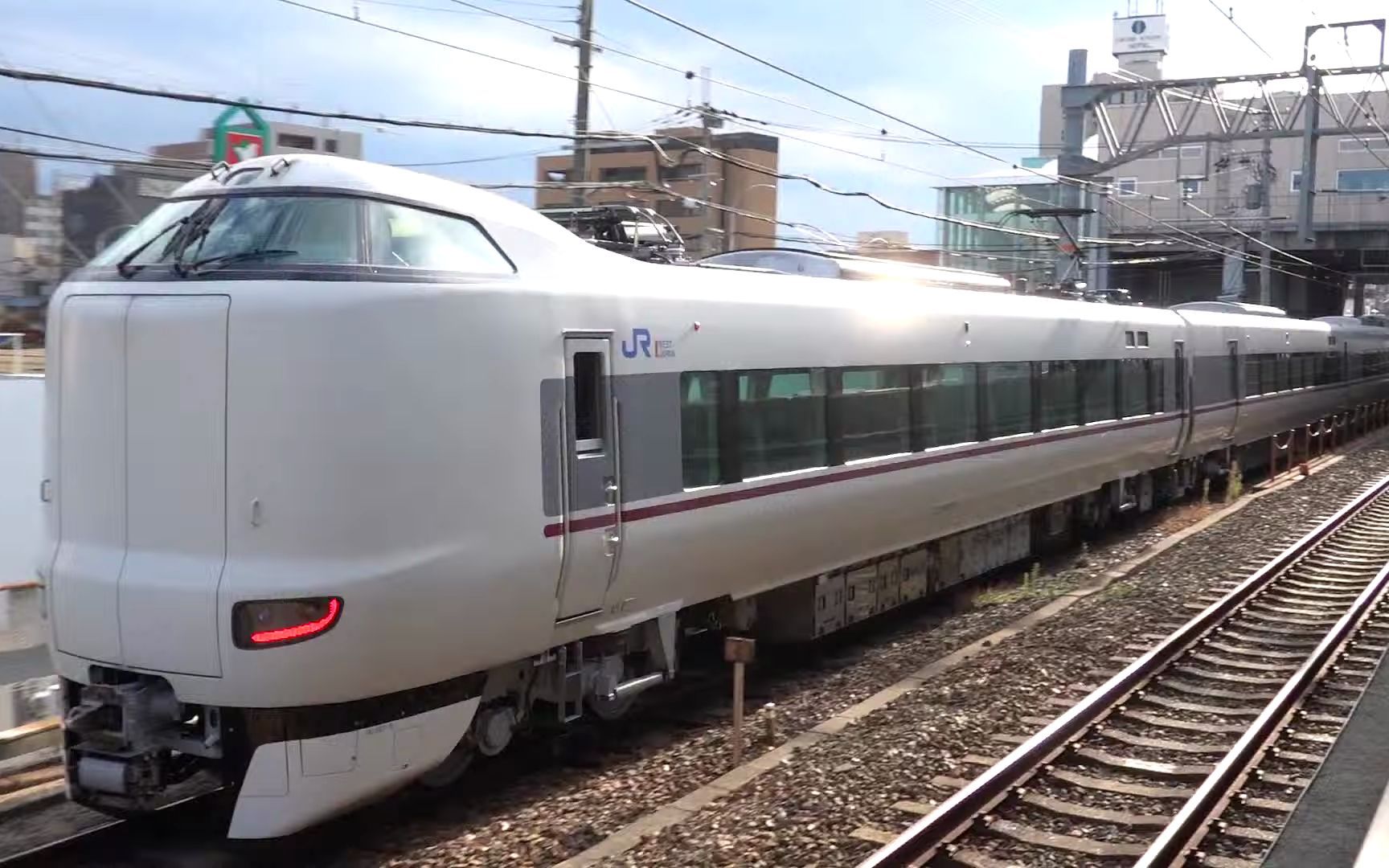 jr西日本 287系 3両付属編成 編成番号不明 検査明け 構内試運転 岸部