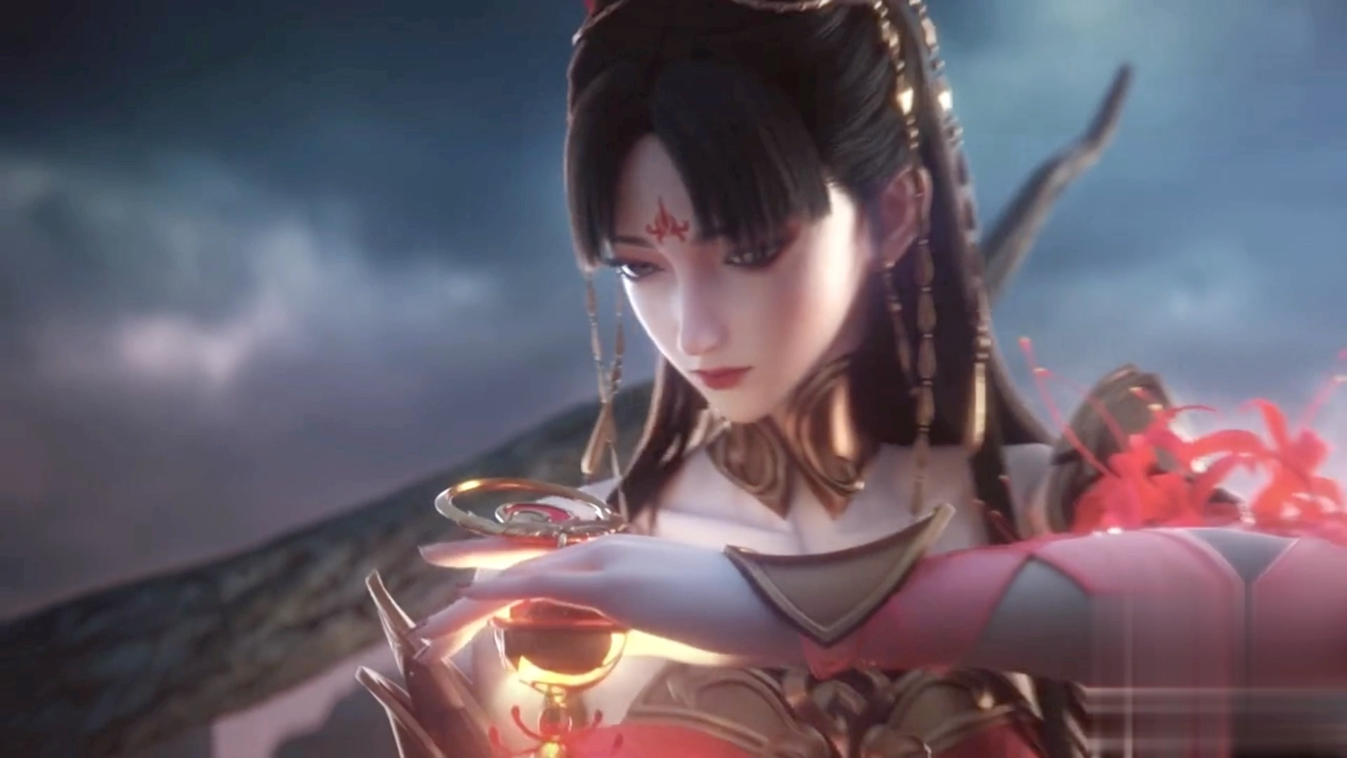 红色彼岸花,花瓣遍地撒