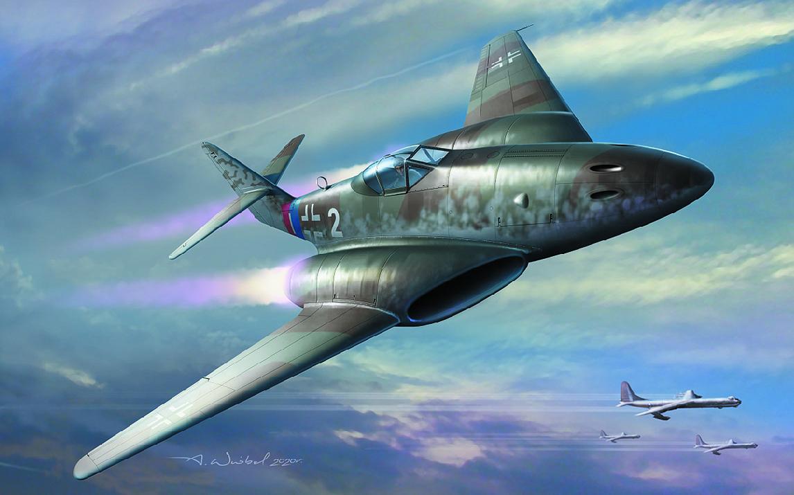 amusing hobby 1/48 me262 hgiii 喷气式战斗机模型上色速览