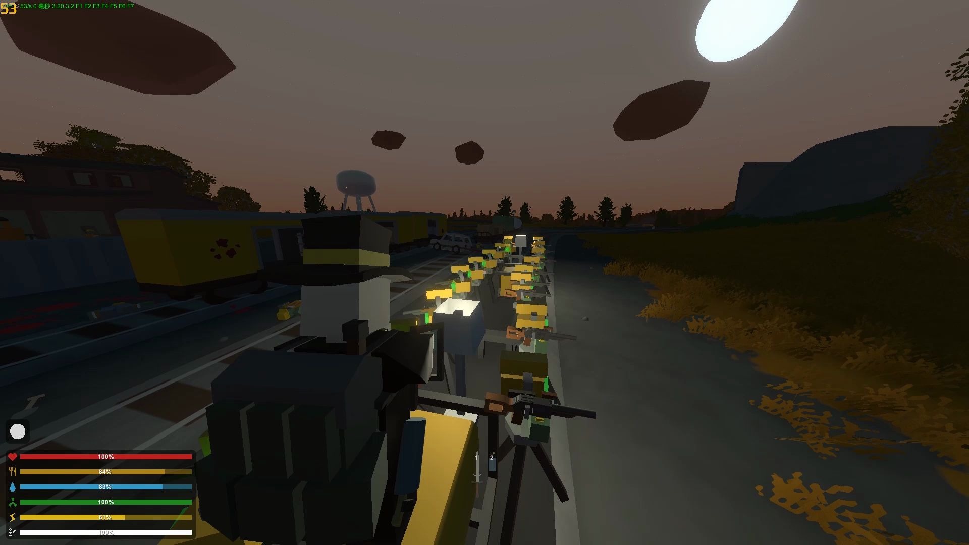 [图]【Unturned】装甲列车38个机枪炮台沿路清除僵尸