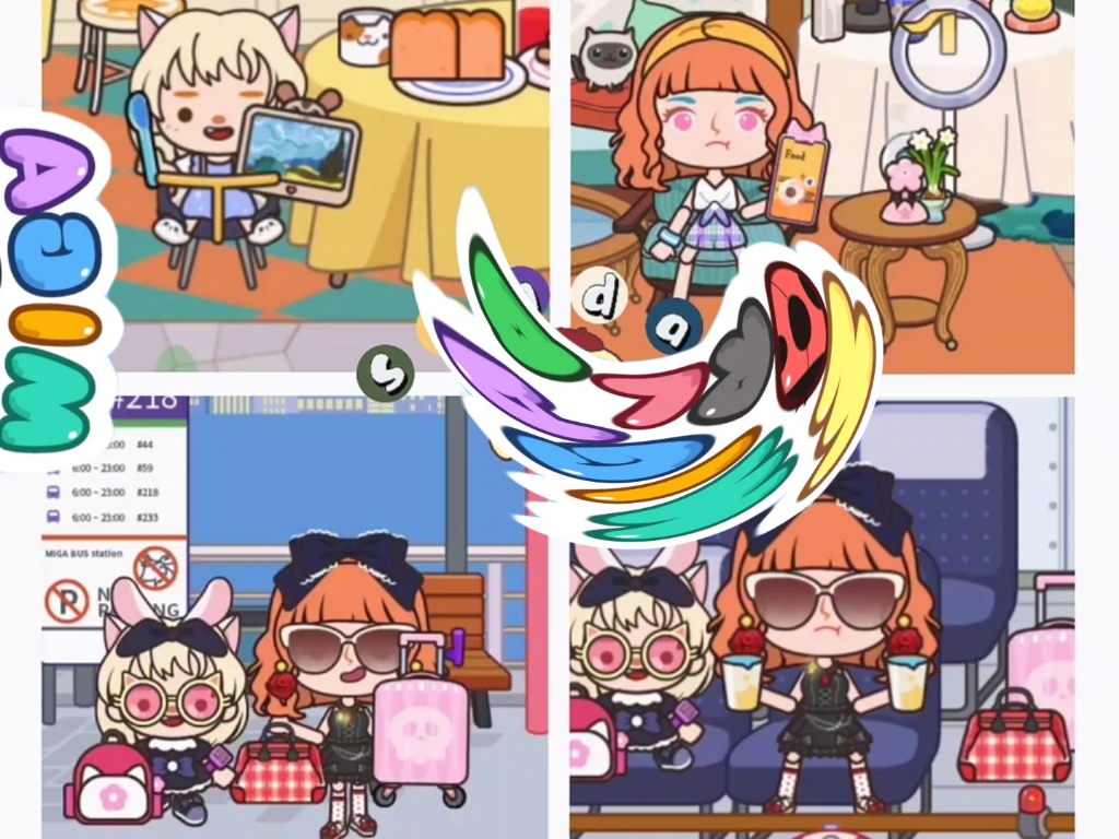 米加小短剧之伊伊篇第四集 带着妹妹去旅游