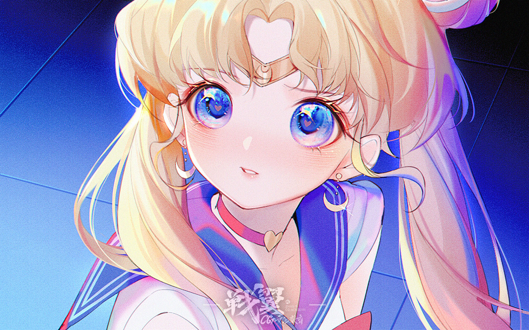 3dmax动画人物建模制作月棱镜威力变身水冰月代表月亮消灭你美少女