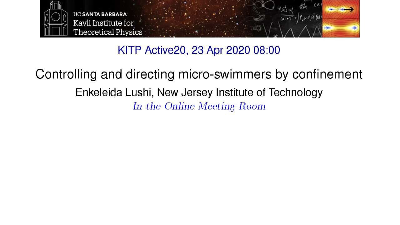 [图]Lushi 2020 KITP: Controlling and directing micro-swimmers by confinement