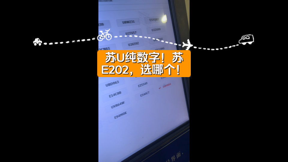 苏U纯数字!苏E202,选哪个!哔哩哔哩bilibili