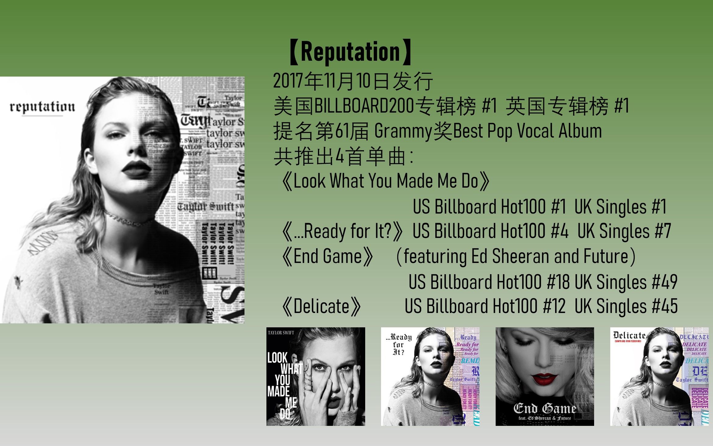 【Taylor Swift】2017年专辑《Reputation》综述及单曲MV汇总哔哩哔哩bilibili