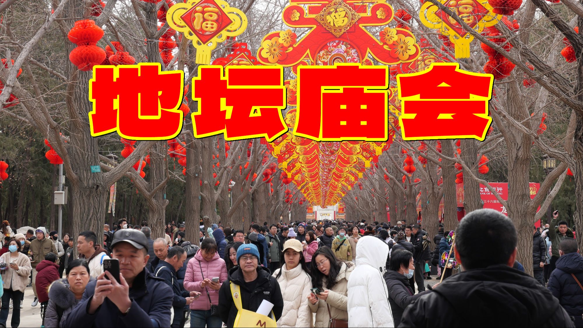 行走北京,2小时深度沉浸式逛地坛庙会,感受北京特有的年味/4k/高保真