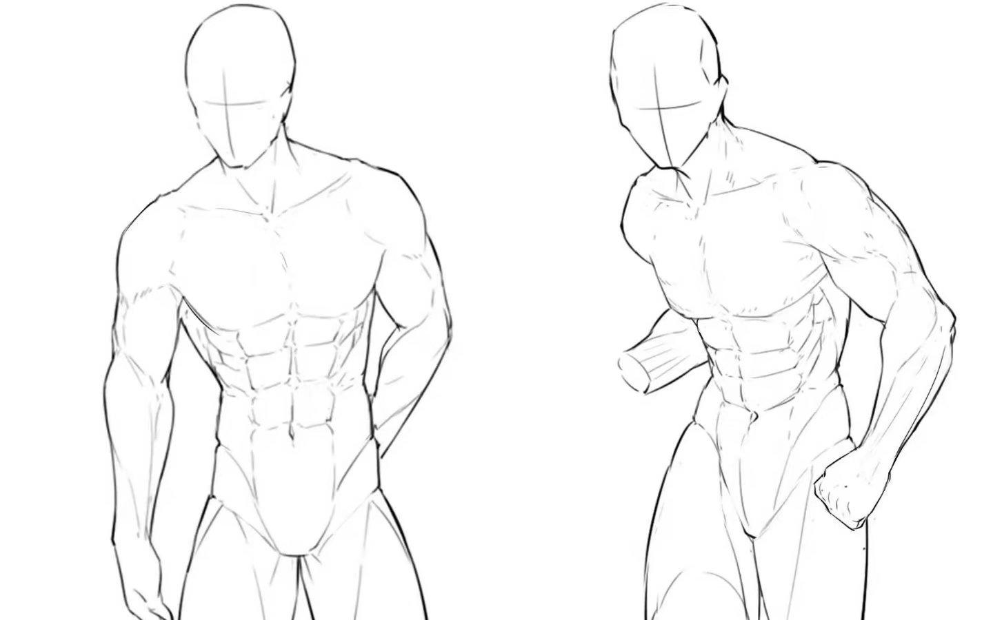 男生身体画法步骤图片图片