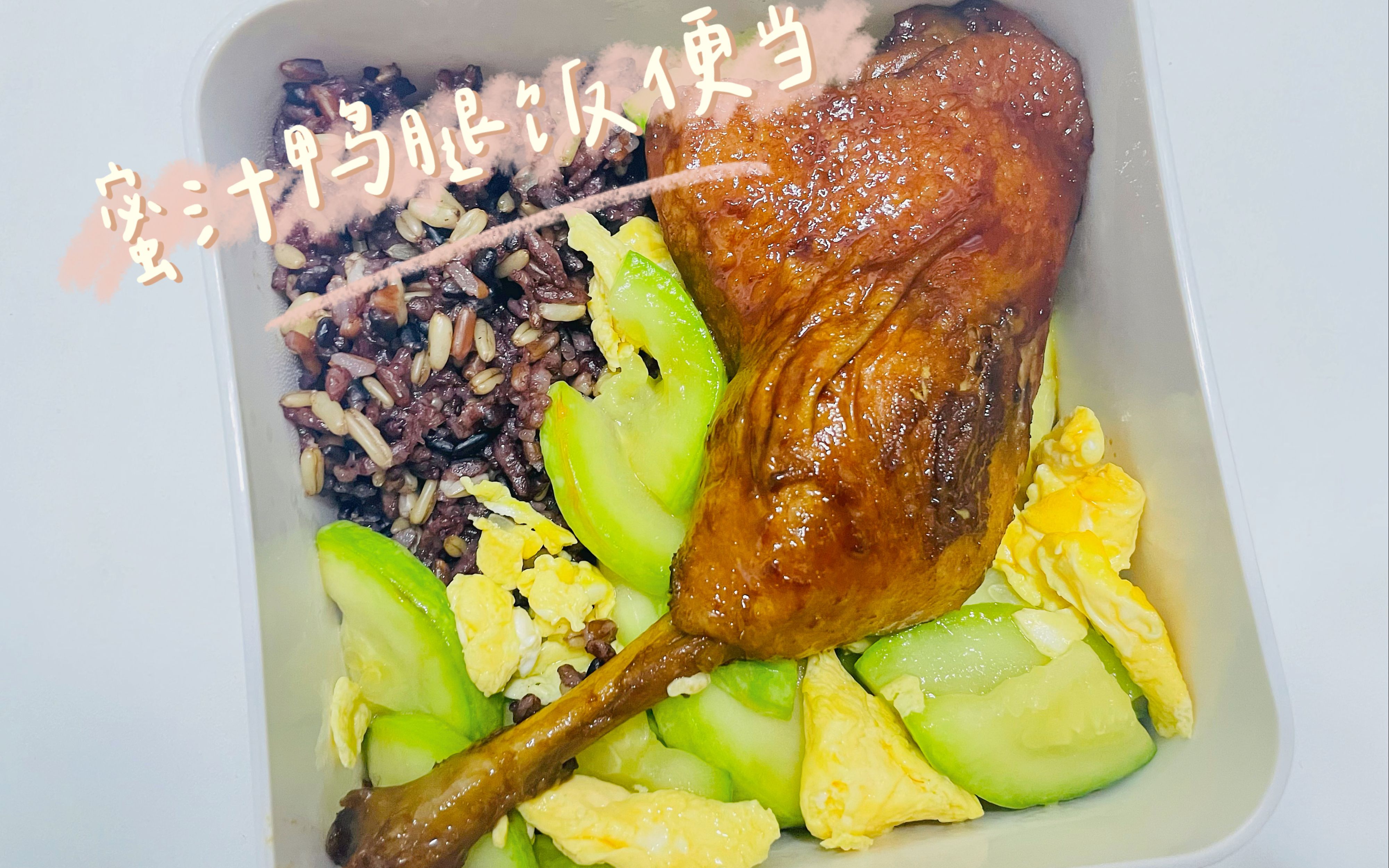 vlog74工作便当第n 1天74蜜汁鸭腿饭便当