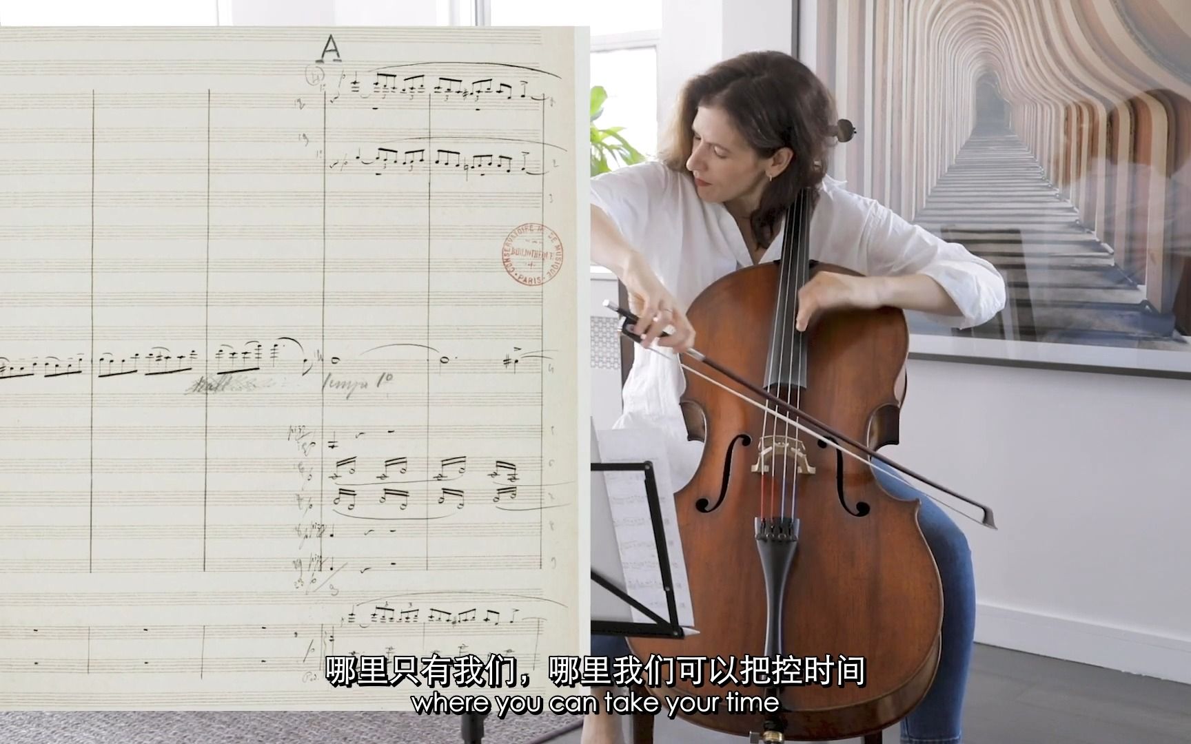 [图]Inbal Segev 大师课：圣桑A小调大提琴协奏曲，第一乐章 | up主野生字幕