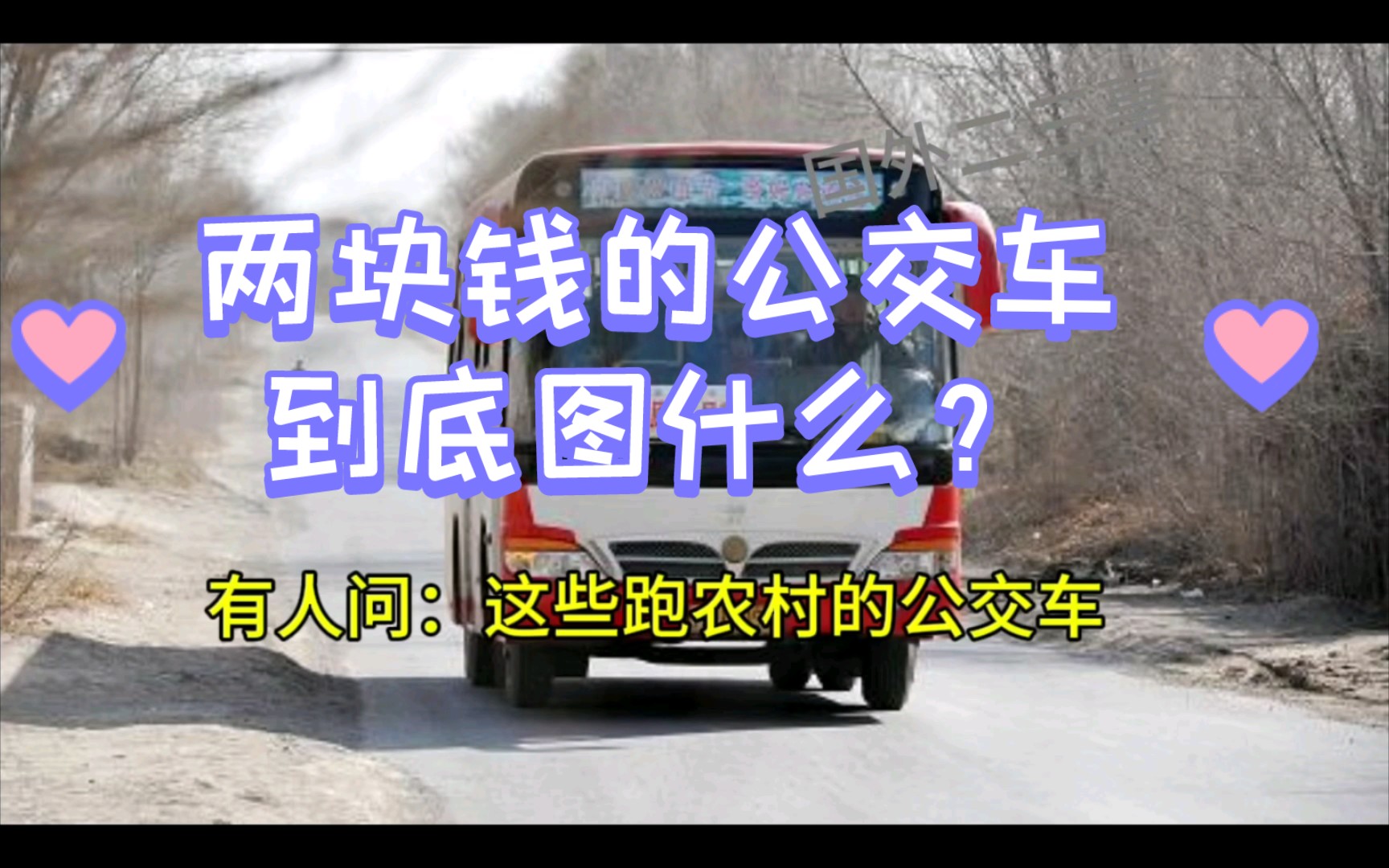 2块钱的公交车,到底图什么?哔哩哔哩bilibili