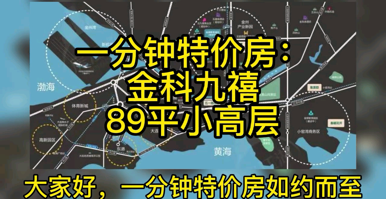 一分钟特价房:大连《金科九禧》89平小高层哔哩哔哩bilibili