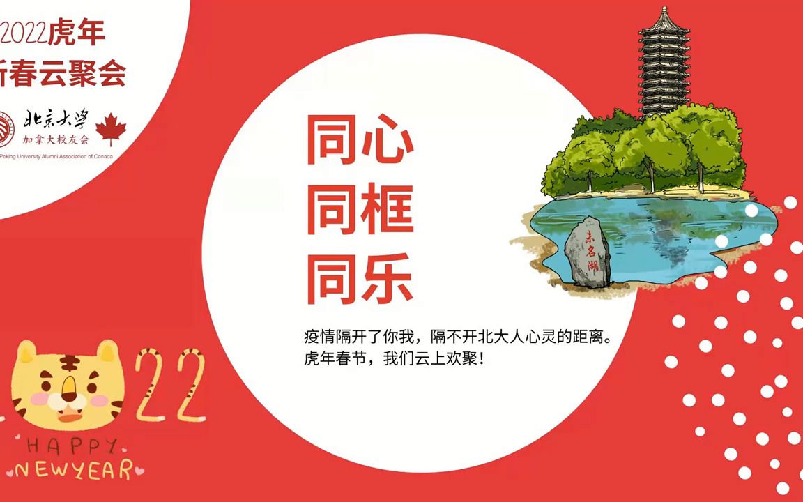 [图]【北京大学加拿大校友会】同心，同框，同乐 - 北京大学加拿大校友会2022虎年新春晚会