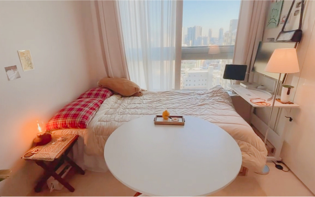 房间参观|韩国小户型单身公寓 温馨惬意的氛围 room tour
