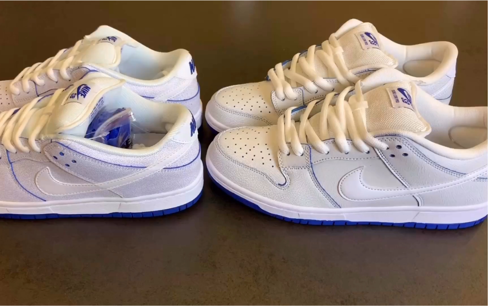 权威实拍nikesbdunklow白蓝扣扣乐爆裂纹冰蓝青花瓷