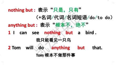 [图]nothing but和anything but辨析