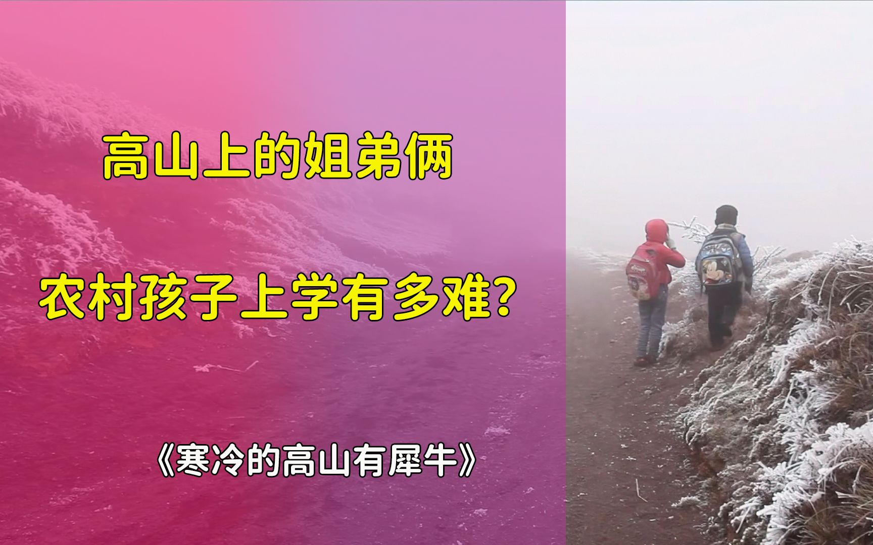 [图]寒冷的高山有犀牛，记录了两姐弟艰难的求学路，愿每个努力的人都被温柔以对。