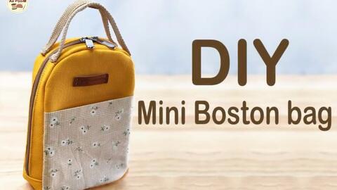 DIY Mini Boston Bag/Make a bag/Mini Boston Bag Tutorial 