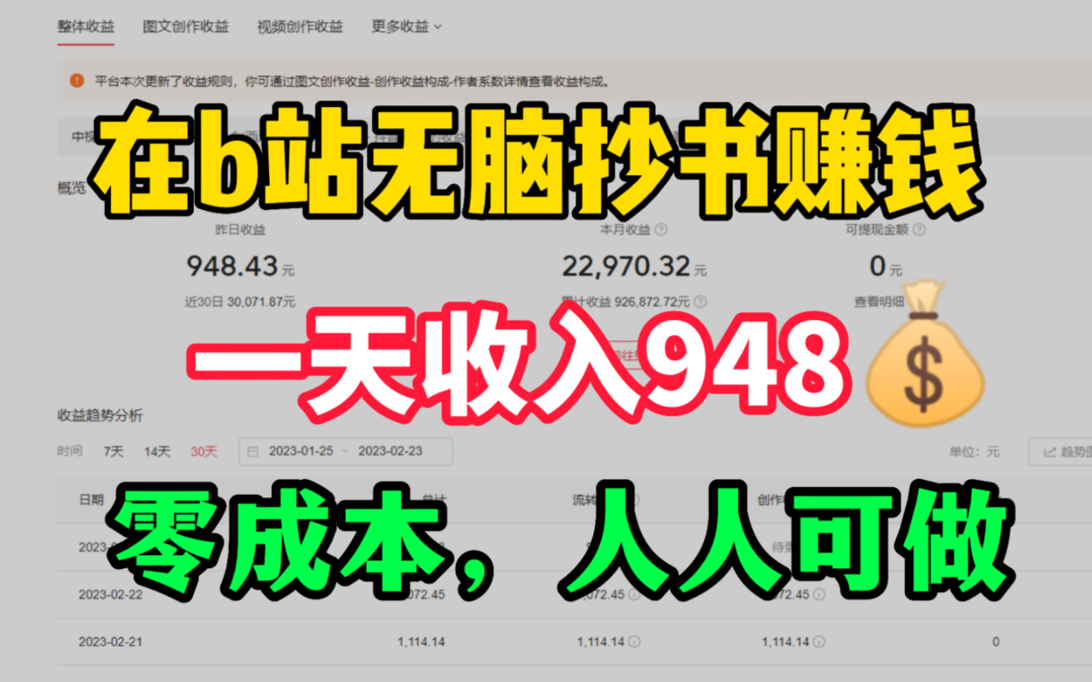 坚持B站抄书,一天收入978,一个月3.8w,操作简单 人人可做,分享我的详细操作过程!哔哩哔哩bilibili