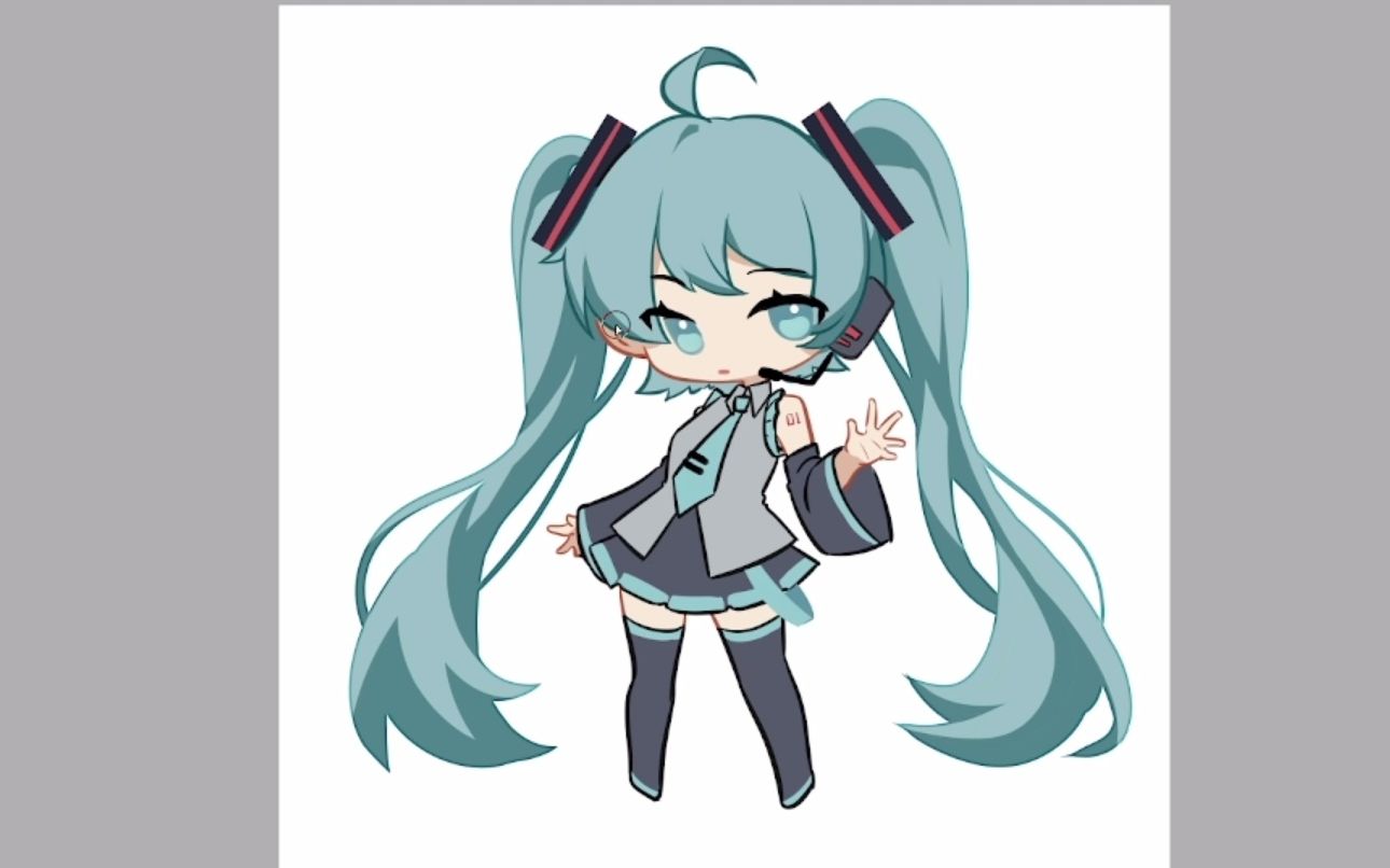 【原画/初音未来】简单几步画一只可爱的公主殿下~哔哩哔哩bilibili