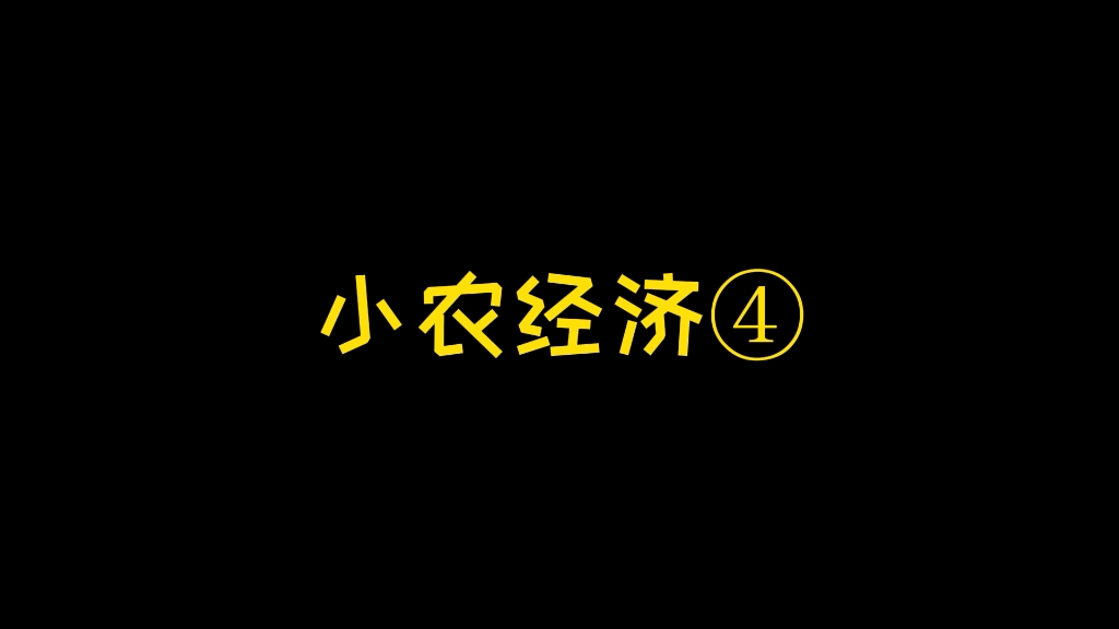 中国古代的经济结构与特点——小农经济4哔哩哔哩bilibili