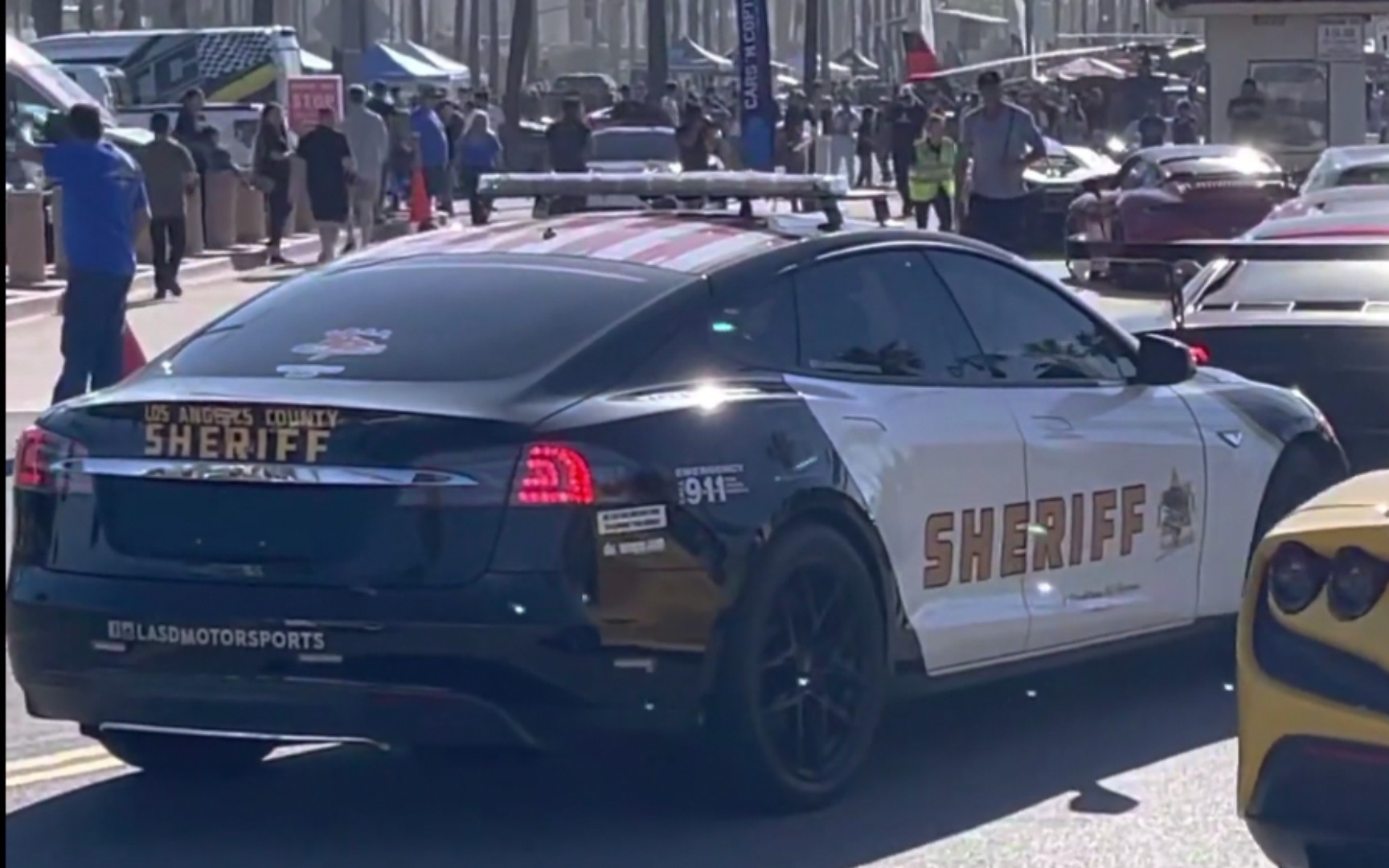 lasd洛杉矶县警特斯拉警车