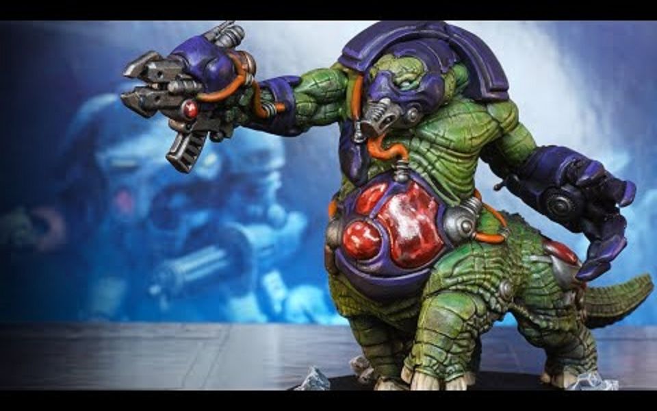 [战棋涂装] 速涂黑石要塞里的 the archivist zoat(战锤40k桌游