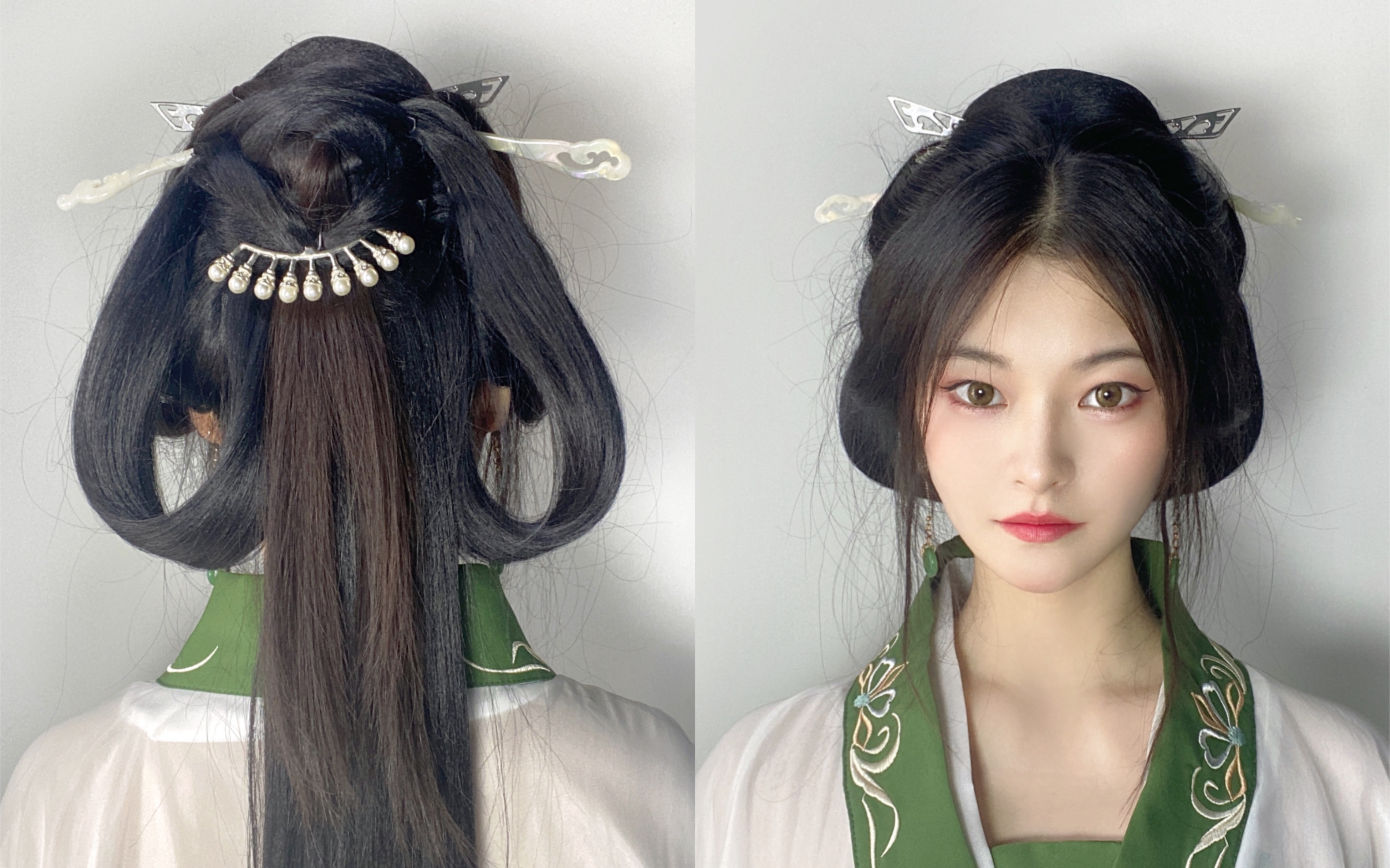 南北朝女子发型图片