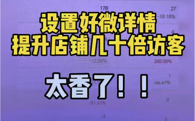 别傻了设置好微详情,提升店铺几十倍流量!
