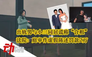 下载视频: 出轨男与小三同居谎称“合租”，法院：庭审作虚假陈述罚款2万