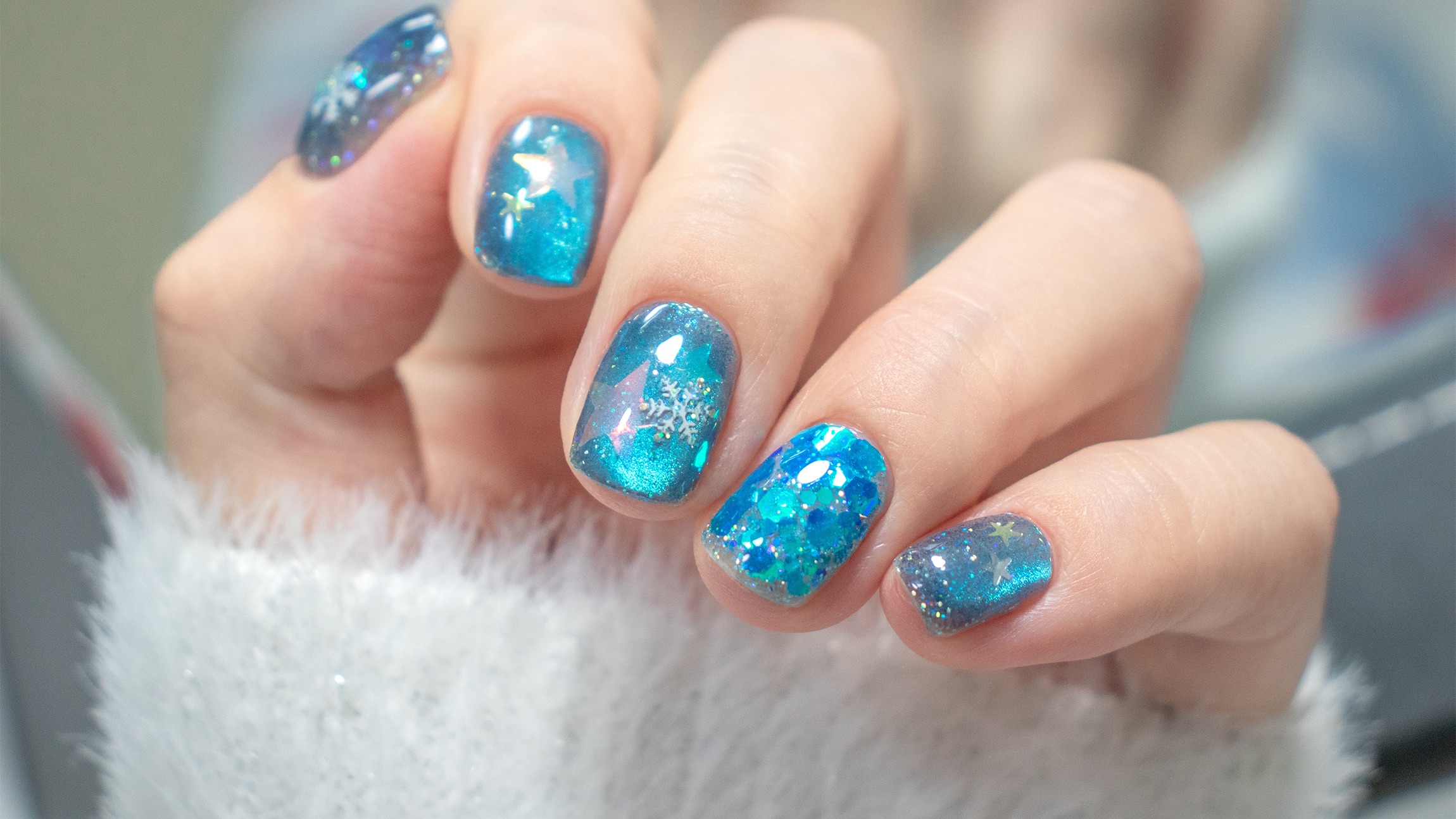 教程|星空雪花美甲