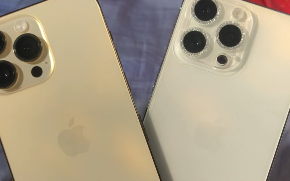 iPhone14promax金色银色对比