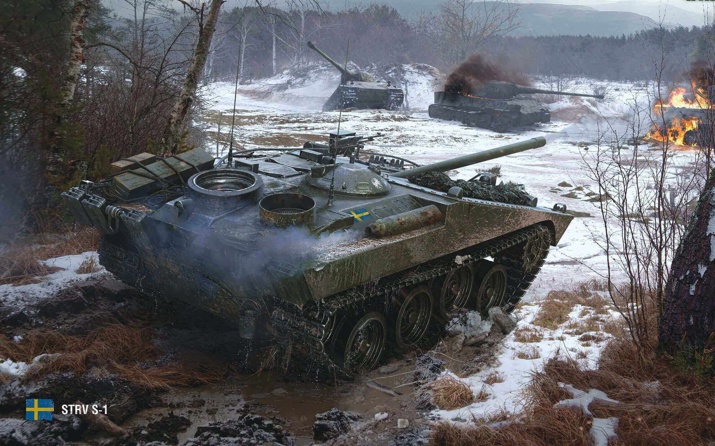 坦克世界strvs1就知道蹲贴脸点灯输出型苍蝇拍了解一下