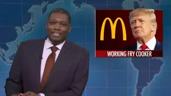 Download Video: 【SNL50中字】抽象新闻：懂王在麦当劳炸薯条/一周没品新闻 Weekend Update 2024.10.19