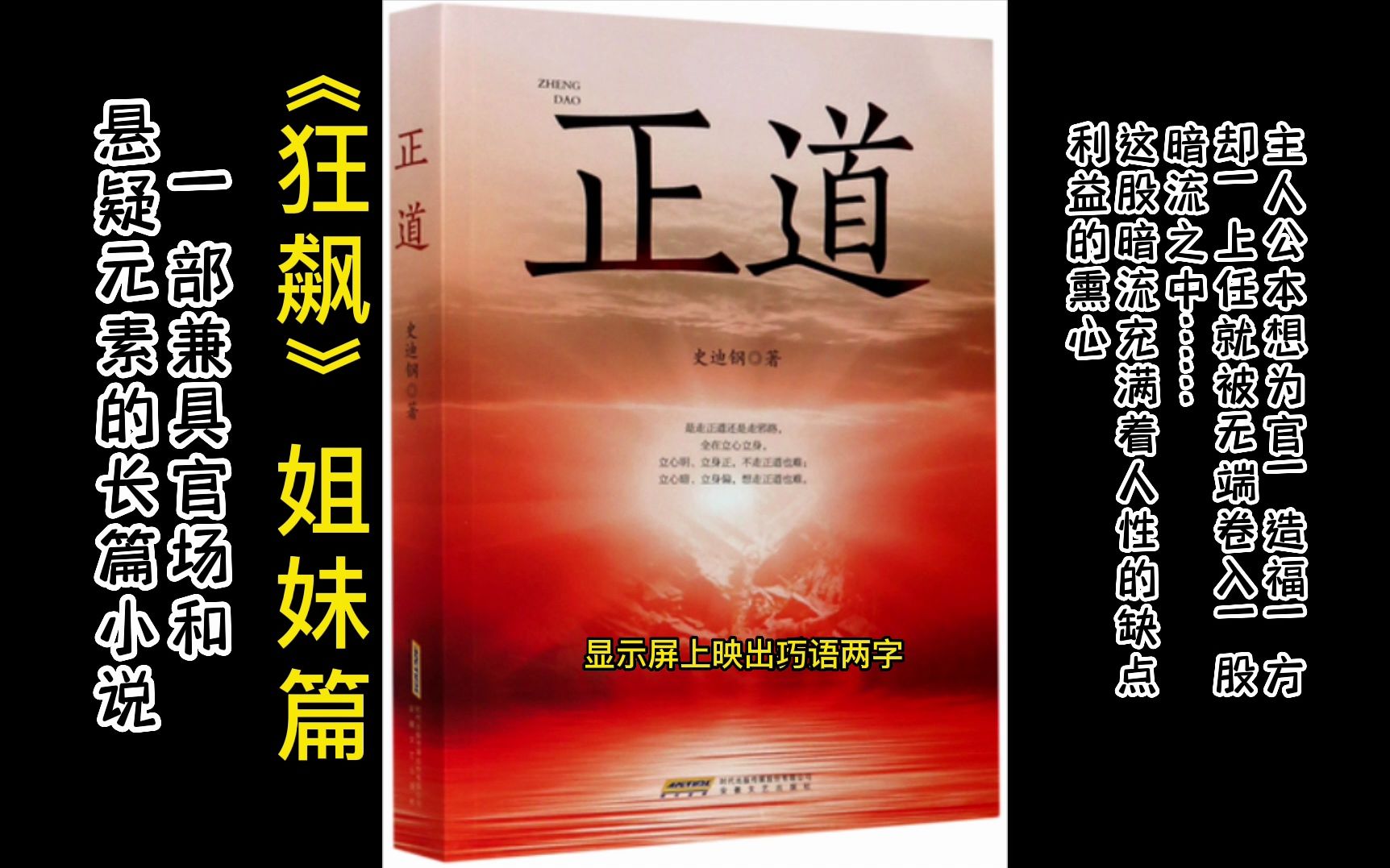 有声书《狂飙》姐妹篇《正道》,官场悬疑长篇小说,结局意想不到哔哩哔哩bilibili