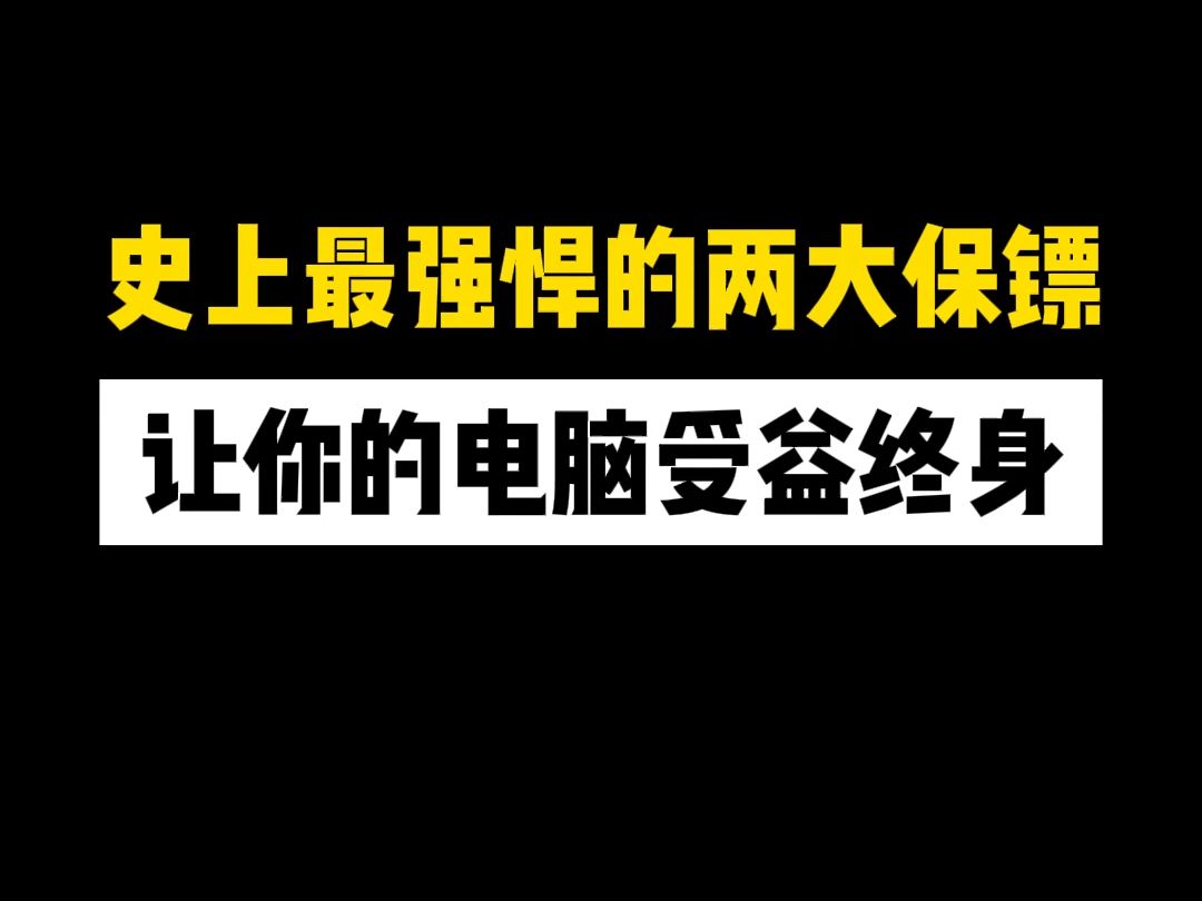 史上最强悍的两大保镖,让你的电脑受签终身哔哩哔哩bilibili