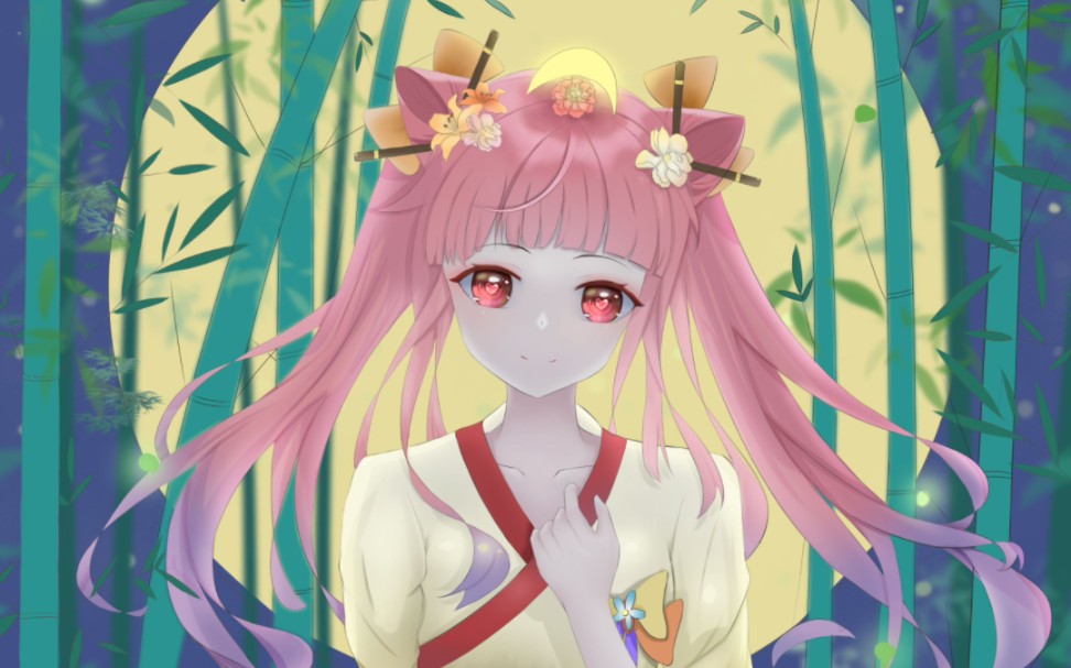 奶块同人画,辉夜姬