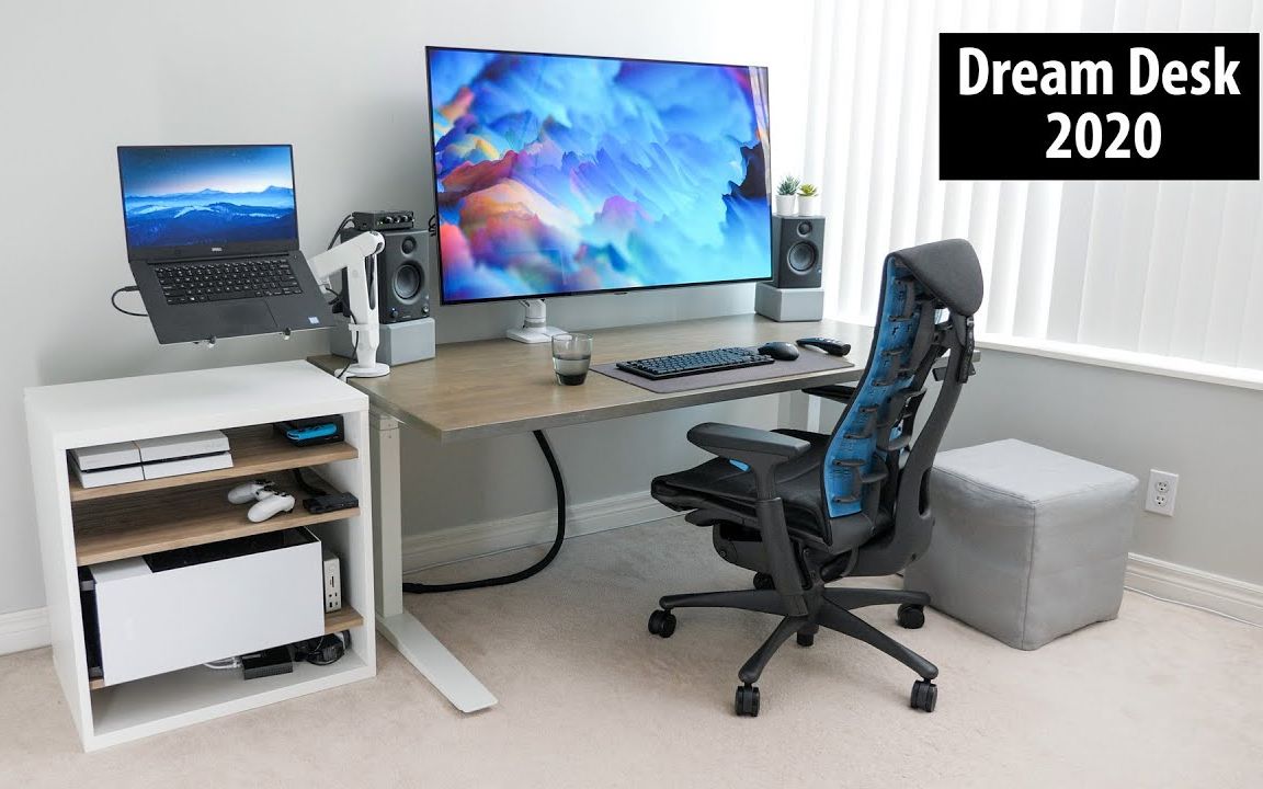 电脑桌面 与 外设 大屏幕 生产力 游戏 在家办公 Dream Desk Setup Big Screen Productivity and Gaming 4K哔哩哔哩bilibili