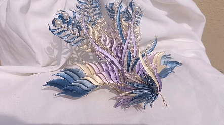 【蓝紫渐变凤凰缠花】