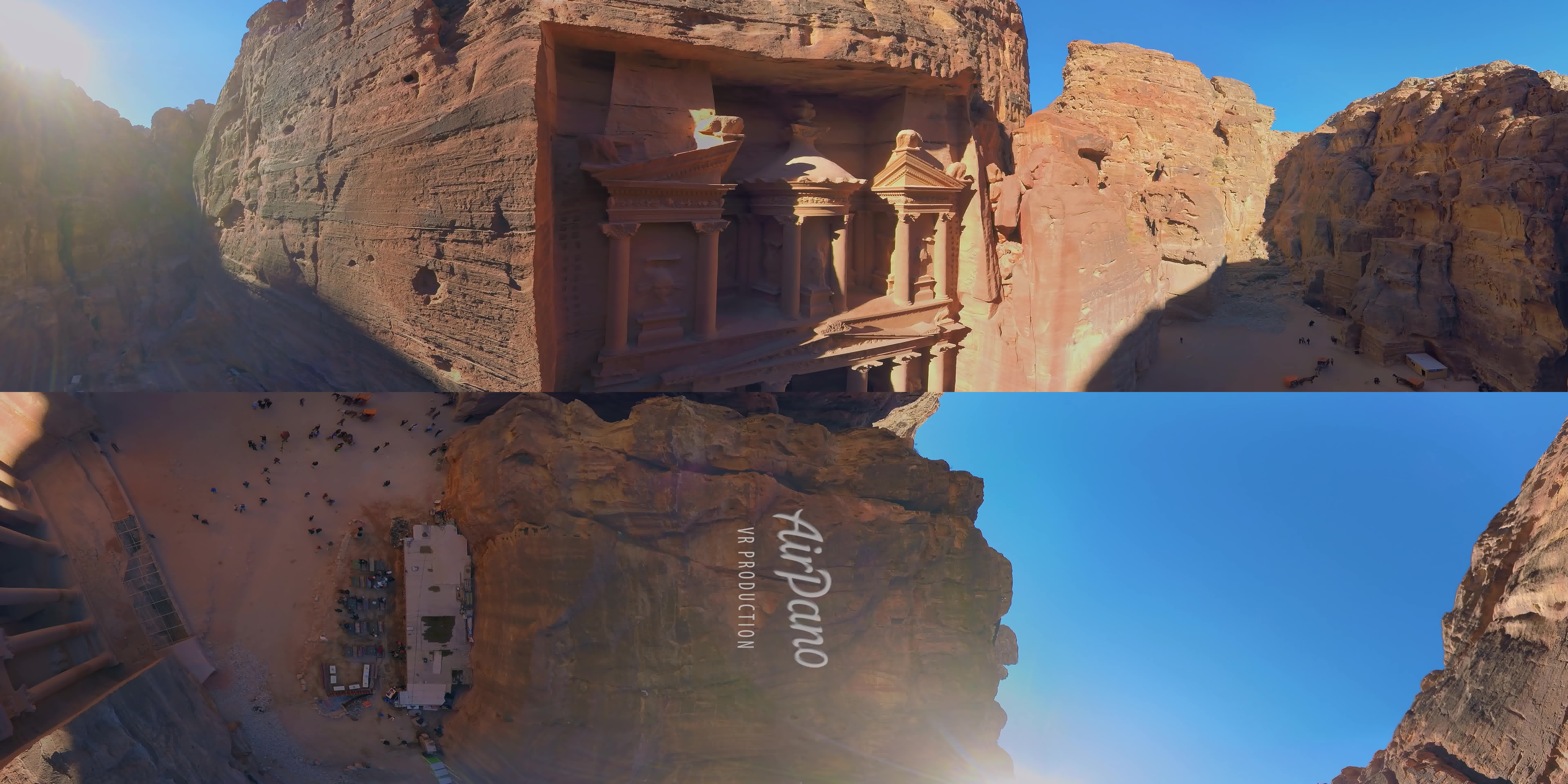 [图]Ancient city of Petra, Jordan. Aerial 360 video in 8K. Virtual travel