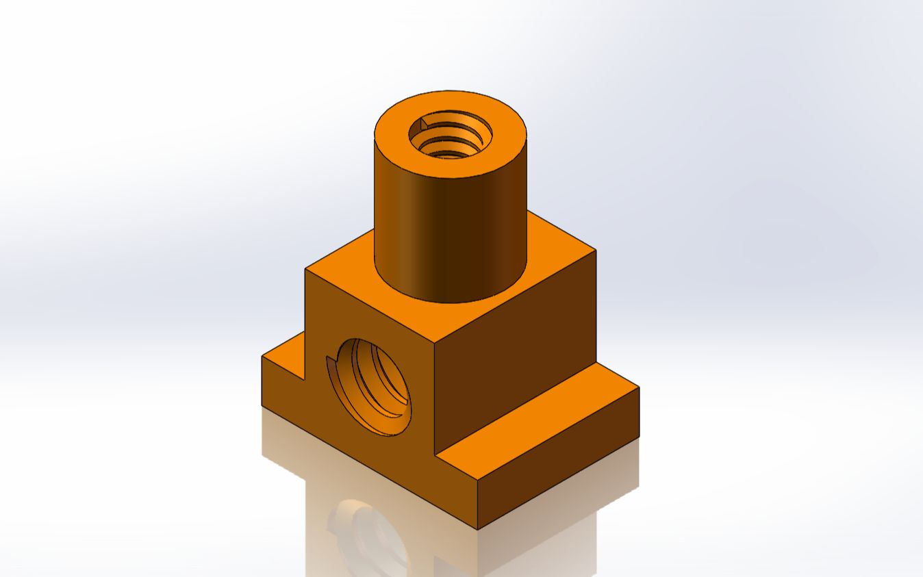 SolidWorks建模教学 台虎钳方块螺母2哔哩哔哩bilibili